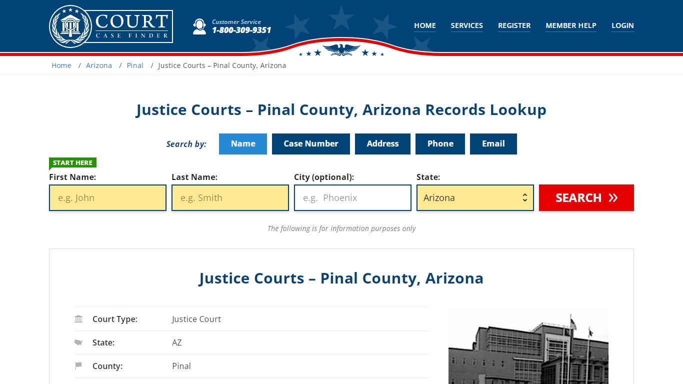 Justice Courts – Pinal County, Arizona Records Lookup